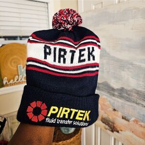 New VTG Pirtek Unisex Pom Embroidered Camp America Beaine Hat.